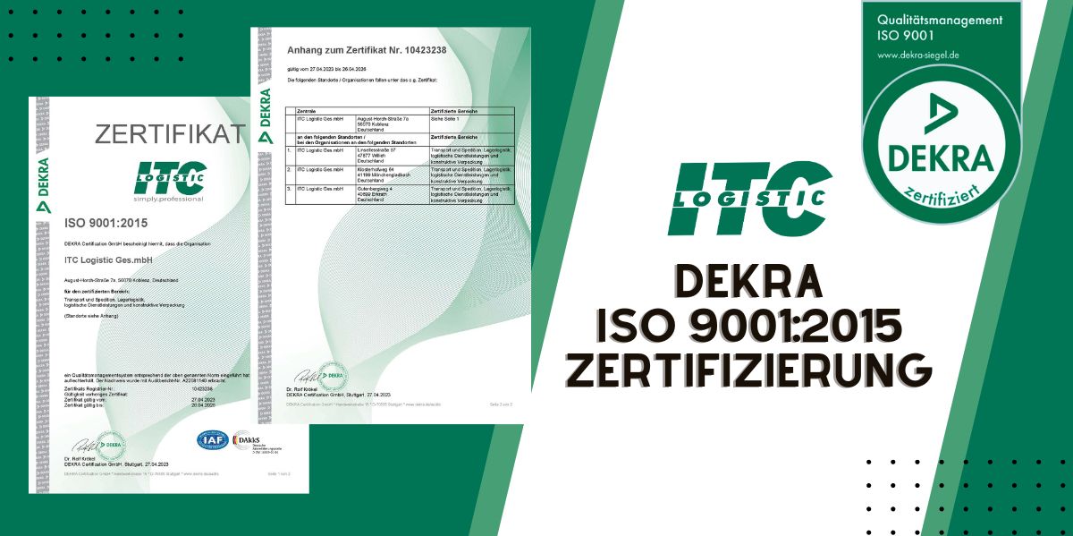 Qualität im Fokus: ITC Logistic erhält ISO 9001:2015 Zertifizierung